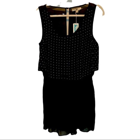 NWT! Ya Los Angeles Black Bedazzled Romper Women’s Size Medium (M) - Picture 1 of 11